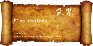 Flas Nadinka névjegykártya
